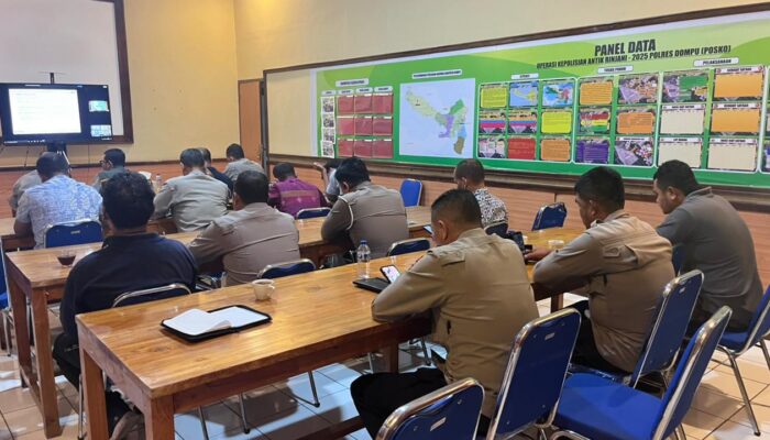 Polres Dompu Ikuti Zoom Meeting Lintas Sektoral Percepatan Swasembada Pangan di NTB