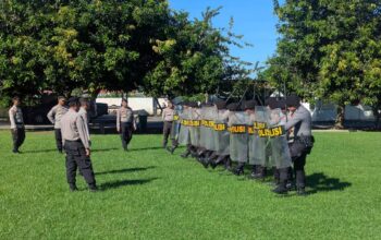 Polres Sumbawa Barat Gelar Latihan Dalmas, Tingkatkan Kesiapsiagaan Personel