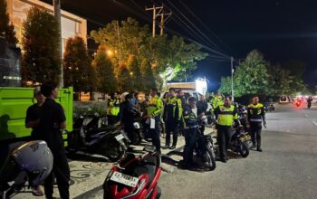 Satlantas Polres Sumbawa Amankan 52 Kendaraan Berknalpot Racing dalam Operasi Malam