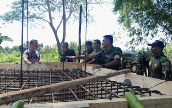 Tim Wasrik Kodam IX Tinjau Pembangunan Jembatan Garuda