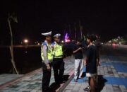Patroli Malam Satlantas Polres Lombok Barat di Titik Rawan