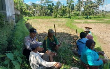 Bhabinkamtibmas Desa Sepakek Monitoring Program Ketahanan Pangan dan Perkuat Kamtibmas di Wilayah Binaan