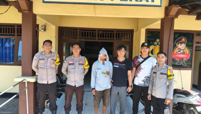 POLSEK PEKAT AMANKAN TERDUGA PELAKU PENCABULAN DAN PEMERKOSAAN TERHADAP ANAK DI BAWAH UMUR