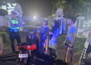Satlantas Polres Lombok Barat Patroli Malam di Giri Menang