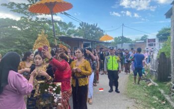 Sinergi Bersama Aparatur Dusun, Bhabinkamtibmas Desa Rhee Kawal Pengamanan Kegiatan Kecimol