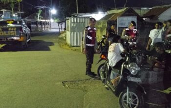 Persempit Ruang Gerak Kriminal, Sat Samapta Polres Lombok Barat Sisir Jalur Rawan Malam Hari