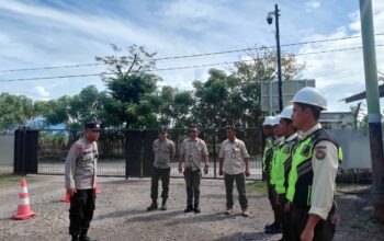 SAT BINMAS POLRES DOMPU BERIKAN PEMBINAAN DAN ARAHAN KEPADA SATPAM PT STM DI KECAMATAN HU’U
