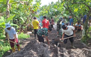 Warga Lombok Utara Kompak Dukung Satgas Jembatan Garuda