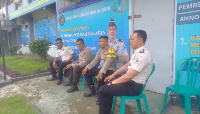 SAT BINMAS POLRES DOMPU LAKSANAKAN KOORDINASI DAN PEMBINAAN KEPADA POLISI KHUSUS LAPAS KELAS II B DOMPU