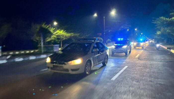 Antisipasi Kriminalitas, Polres Lombok Barat Patroli Skala Besar di Bypass BIL