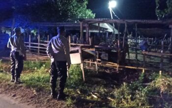 Antisipasi Curi Ternak, Polsek Sekotong Patroli Malam di Batu Kumbu