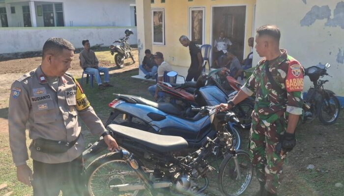 Knalpot Brong Meresahkan Masyarakat, Bhabinkamtibmas Polsek Soromandi Laksanakan Penertiban 1Unit SPM Terjaring