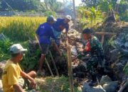 Babinsa Dampingi Pentaludan Irigasi Demi Ketahanan Pangan Petani