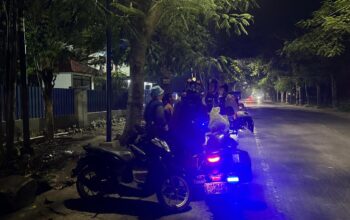 Antisipasi Kriminalitas 3C, Sat Samapta Polres Lombok Barat Sisir Jalan Dasan Geres