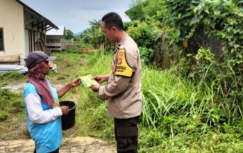 Bhabinkamtibmas Labuapi Turun Tangan, Dorong Kemandirian Pangan Keluarga Lewat Pekarangan Bergizi