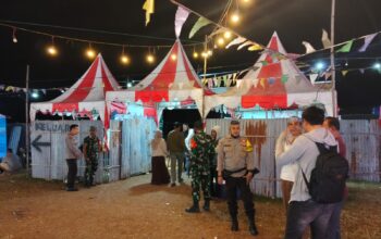 Patroli Blue Light Polsek Lambu Intensifkan Harkamtibmas, Berikan Pengamanan Pasar Malam dan Imbau Warga Jaga Keamanan