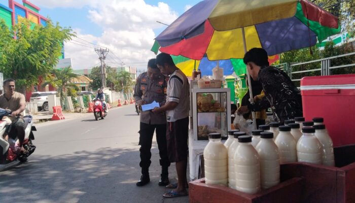 Polmas Kelurahan Nae Sambang Pedagang Kaki Lima, Perkuat Sinergi Jaga Kamtibmas