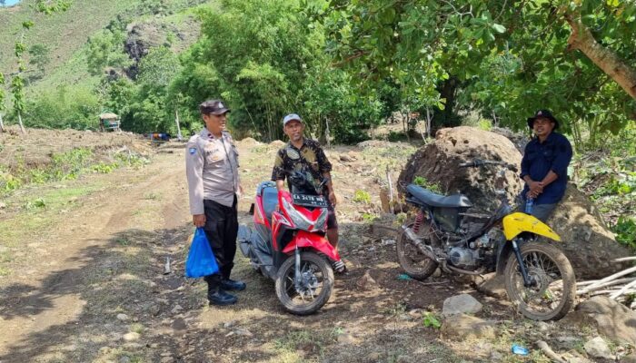 Bhabinkamtibmas Desa Kramat Dorong Warga Manfaatkan Lahan Produktif Dukung Ketahanan Pangan