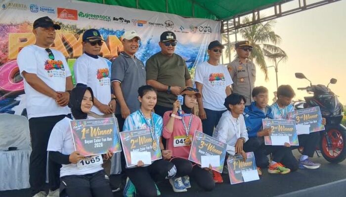 Color Fun Run 2026 Meriahkan HUT KLU ke-18, Polsek Bayan Pastikan Pengamanan Berjalan Aman dan Lancar