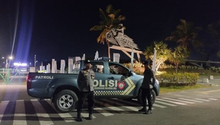 Patroli Malam di Kawasan Mandalika, Polsek Kawasan Mandalika Antisipasi Aksi 3C