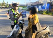 Tingkatkan Kesadaran Berlalu Lintas, Unit Kamsel Sat Lantas Polres Sumbawa Barat Gelar Kampanye Keselamatan dan Imbauan Humanis