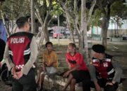 Berikan Keamanan dan Kenyamanan Masyarakat, Polisi Sumbawa Barat Patroli Malam di Taman Tiangnam