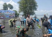 Sinergi TNI-Polri dan Pelajar Tanam Mangrove Serentak di Pulau Kaung, Cegah Abrasi Pesisir Pantai