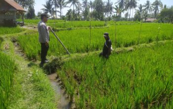 Bhabinkamtibmas Lenek Pesiraman Sambangi Warga, Monitoring Ketahanan Pangan dan Imbau Jaga Kamtibmas