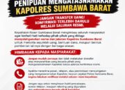 Waspada! Pencatut Nama Kapolres KSB Berkeliaran