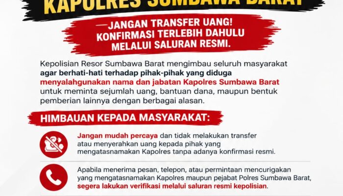 Waspada! Pencatut Nama Kapolres KSB Berkeliaran