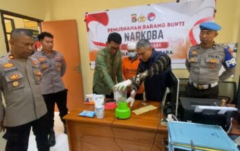 5,33 Gram Sabu Dimusnahkan, Polres Lombok Utara Pastikan Pengelolaan Barang Bukti Transparan