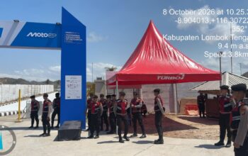 86 Personel Polda Bali Perkuat Pengamanan Gate 2 dan Bazar UMKM Sirkuit Mandalika