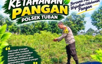 Bhabinkamtibmas Polsek Tuban Aktif Dukung Ketahanan Pangan Nasional