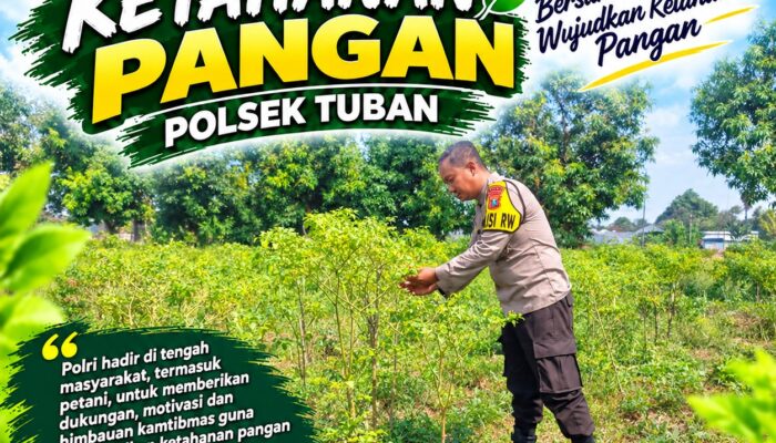 Bhabinkamtibmas Polsek Tuban Aktif Dukung Ketahanan Pangan Nasional
