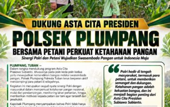 Polsek Plumpang Polresta Tuban Turun Langsung Cek Tanaman Jagung Warga