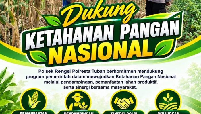 Polri Dukung Astacita, Polsek Rengel Polresta Tuban Turun Cek Tanaman Jagung Warga di Desa Rengel