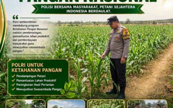 POLSEK KEREK POLRESTA TUBAN LAKUKAN PEMANTAUAN TANAMAN JAGUNG WARGA BINAAN, DUKUNG KETAHANAN PANGAN NASIONAL