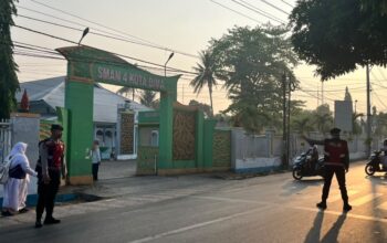 Lancarkan Arus Lalu Lintas dan Jaga Kamtibmas, BKO Polda NTB Bersama Sat Samapta Polres Bima Kota Gelar Rawan Pagi