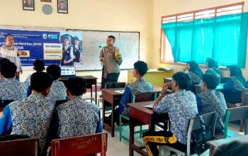 Jaring Pelajar Berprestasi, Polsek Alas Gelar Sosialisasi Penerimaan Siswa Baru SMA Kemala Taruna Bhayangkara di SMPN 1 Alas