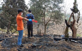 2 unit Rumah Panggung di Desa Mbawa Terbakar, Tim Inafis Satreskrim Polres Bima Kabupaten Gelar Olah TKP Awal