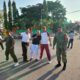 Semarakkan Program STBM, Bhabinkamtibmas Kelurahan Arab Kenangan Dampingi Jalan Santai dan Senam Bersama Warga