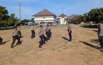 Tingkatkan Kesiapan Personel, Sat Samapta Polres Sumbawa Barat Gelar Latihan Bela Diri