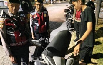 Cegah Kejahatan Dini Hari, Sat Samapta Polres Sumbawa Barat Sisir Kawasan KTC